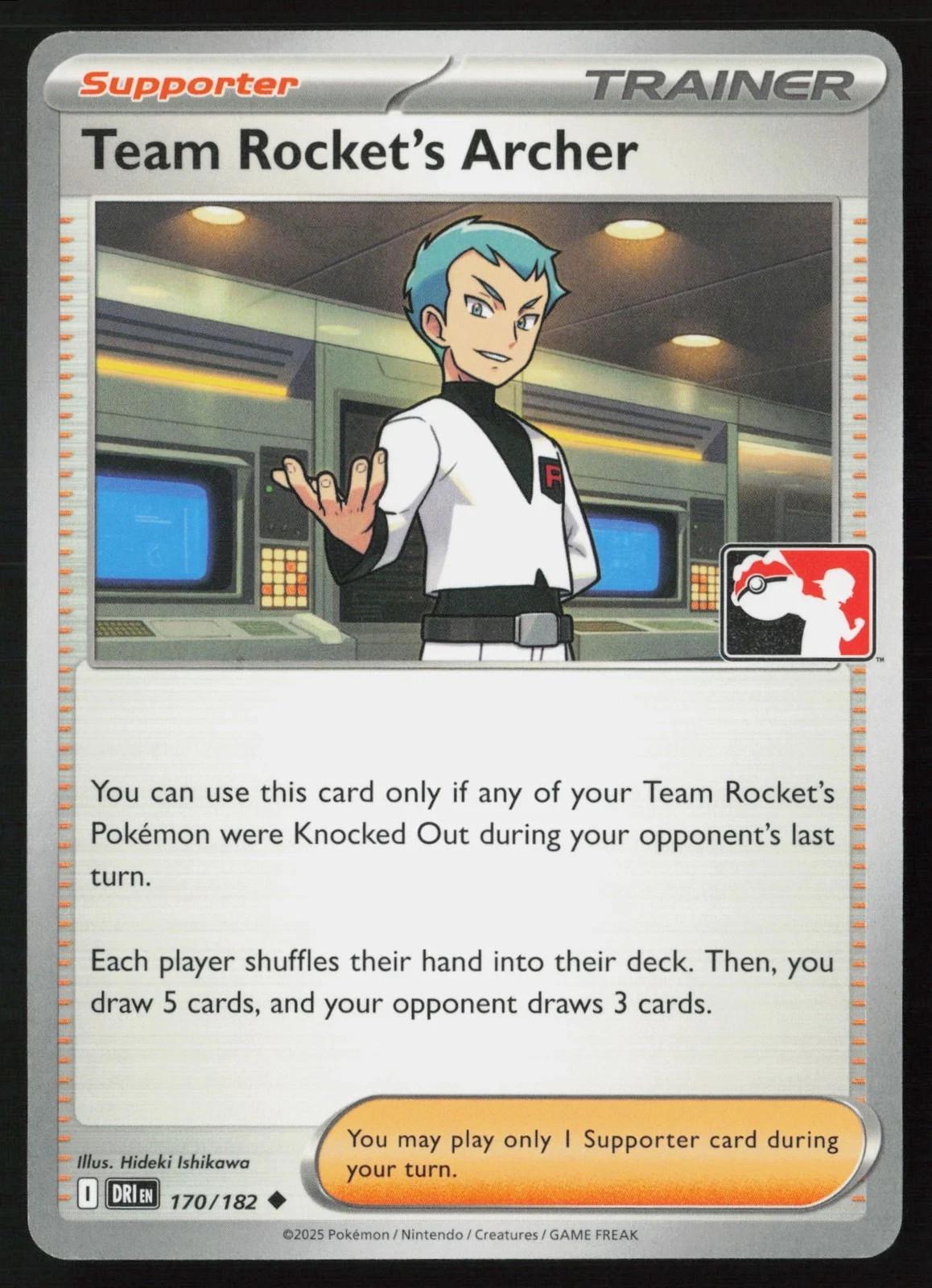 Destined Rivals Team Rocket's Archer [Prize-Pack] Pokémon card